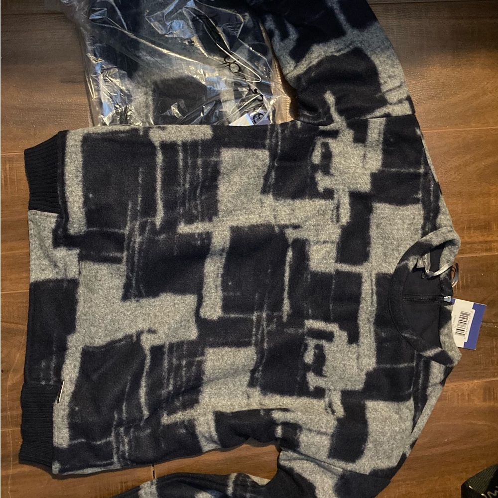 NWT Pompomme Children's Black and Gray Designer Abstract Sweater; Various Sizes